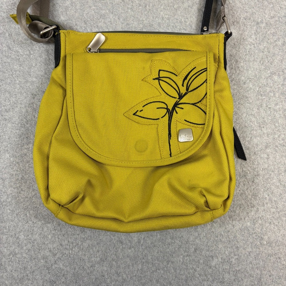 Haiku Messenger Crossbody Bag Yellow Floral Outdoors Casual